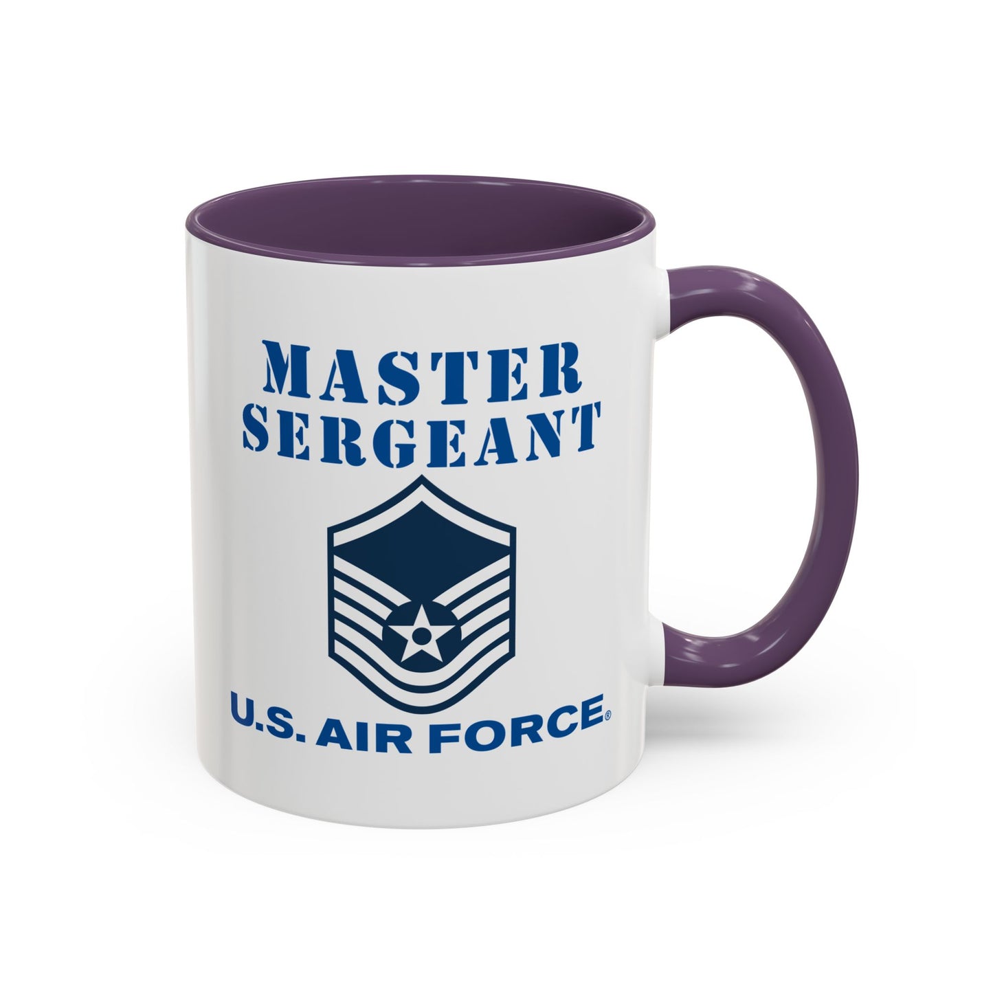 Accent Coffee Mug (11oz & 15oz) - USAF - Master Sergeant (E7a) - 2020 - US Air Force w Text X 300