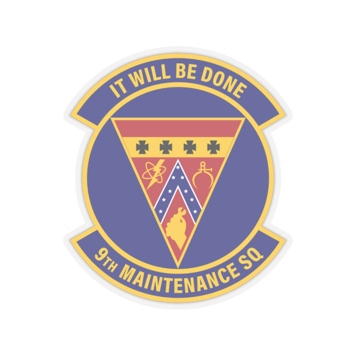 Kiss-Cut Stickers - USAF - 9th Maintenance Squadron wo txt X 300