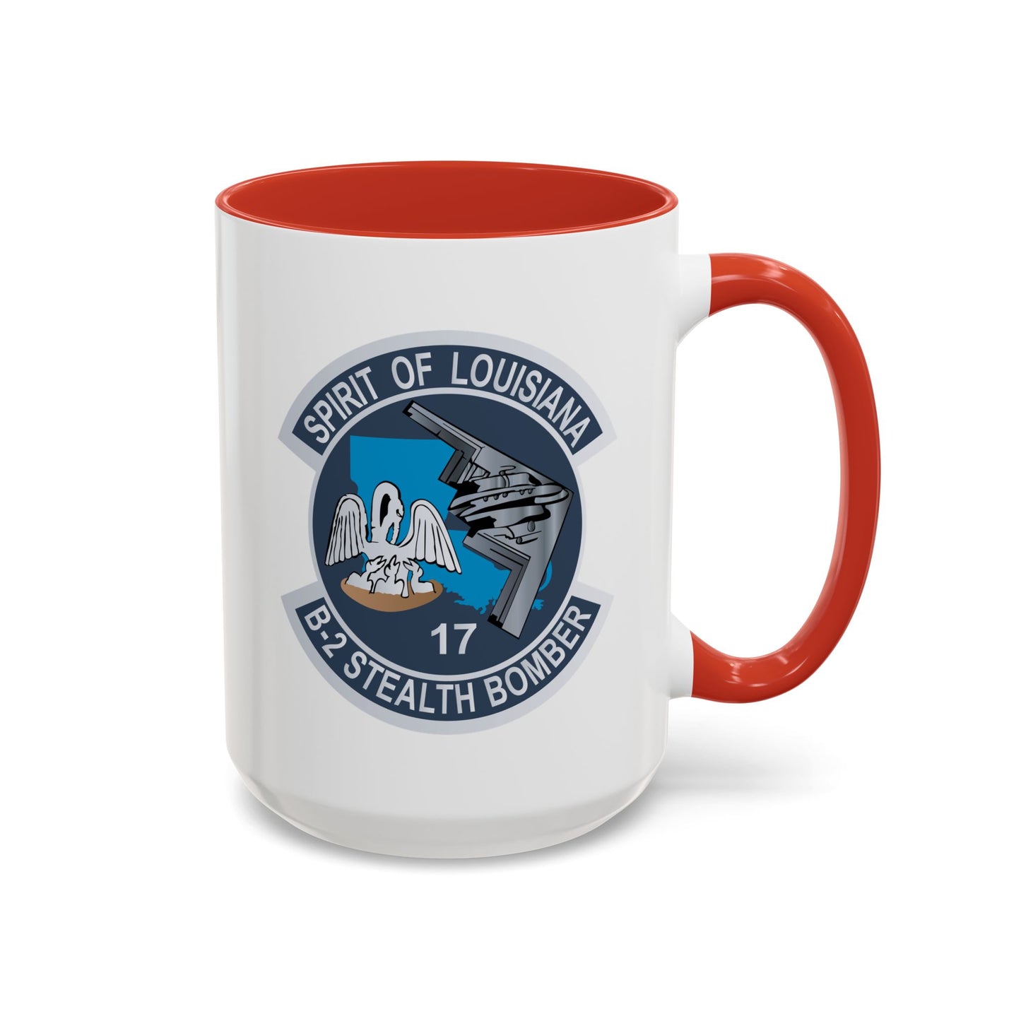 Accent Coffee Mug (11oz & 15oz) - USAF - B2 - Spirit of Louisiana - Stealth Bomber wo txt X 300
