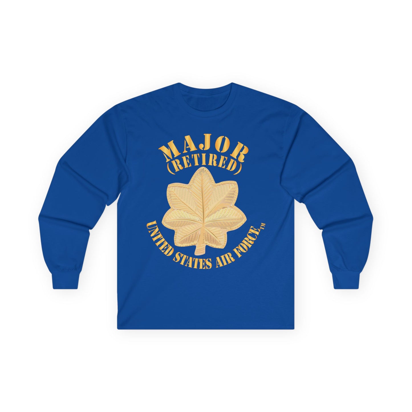 Unisex Ultra Cotton Long Sleeve Tee - USAF - Major - Retired X 300