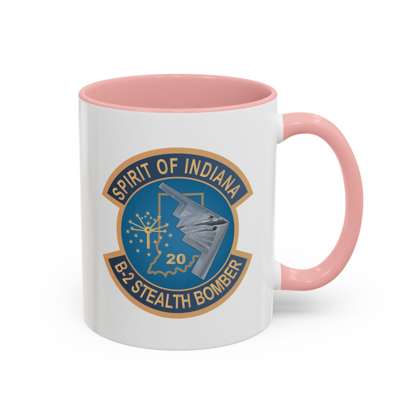 Accent Coffee Mug (11oz & 15oz) - USAF - B2 - Spirit of Indiana - Stealth Bomber wo txt X 300