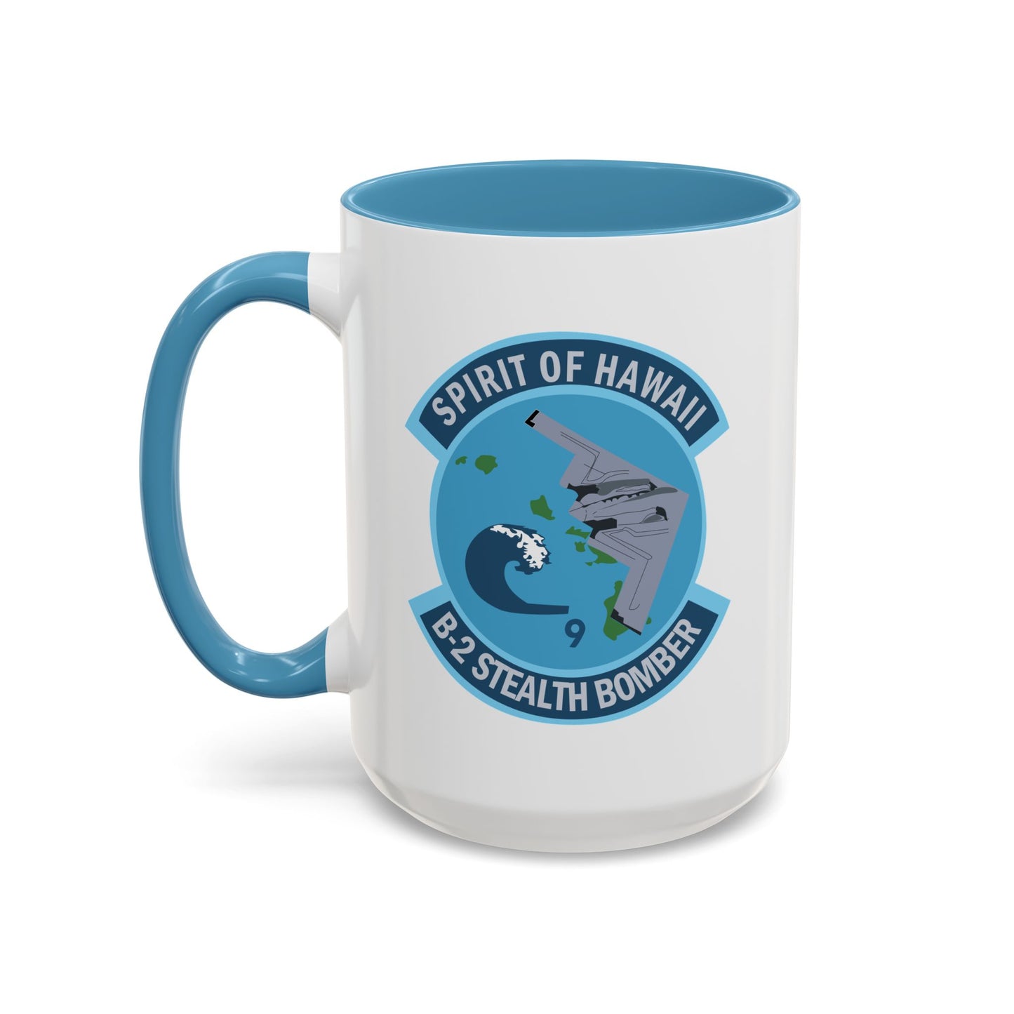 Accent Coffee Mug (11oz & 15oz) - USAF - B2 - Spirit of Hawaii - Stealth Bomber wo txt X 300