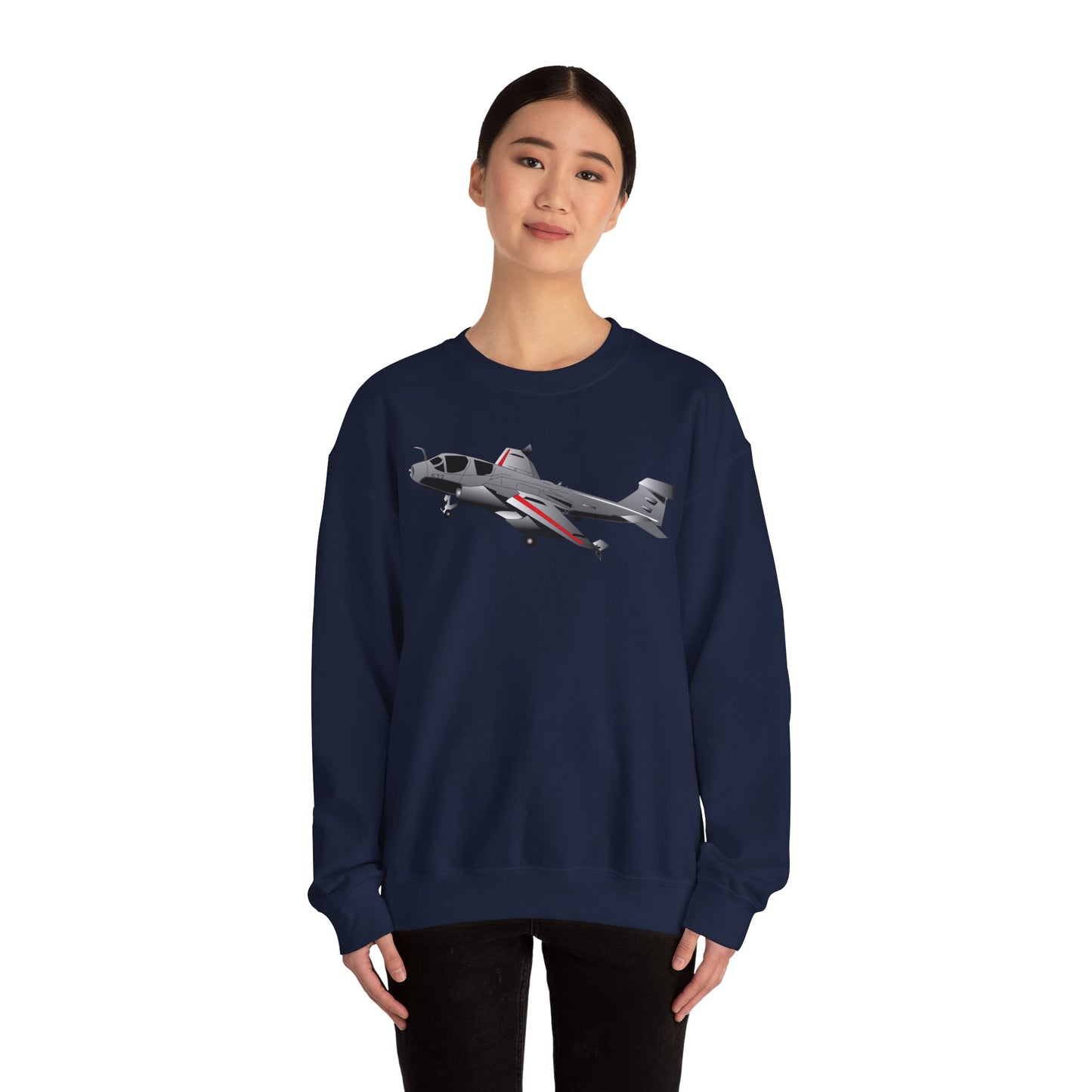 Crewneck Sweatshirt - Aircraft - Navy - A-6A Intruder X 300