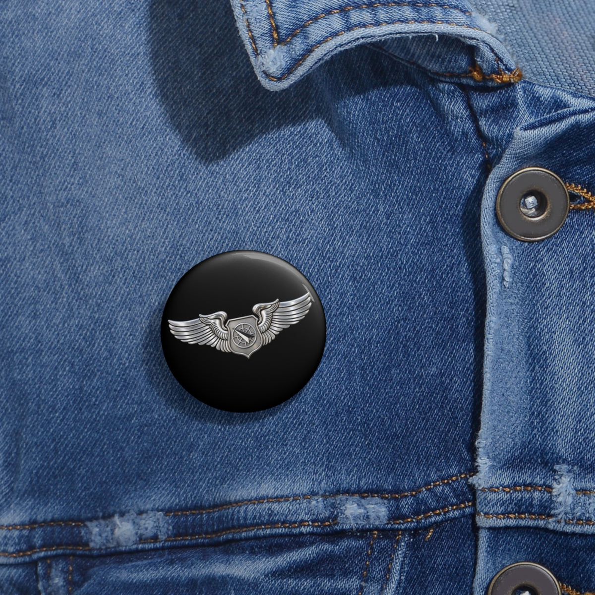 Custom Pin Button - USAF - Air Battle Manager Badge wo txt - 3D - Enhanced