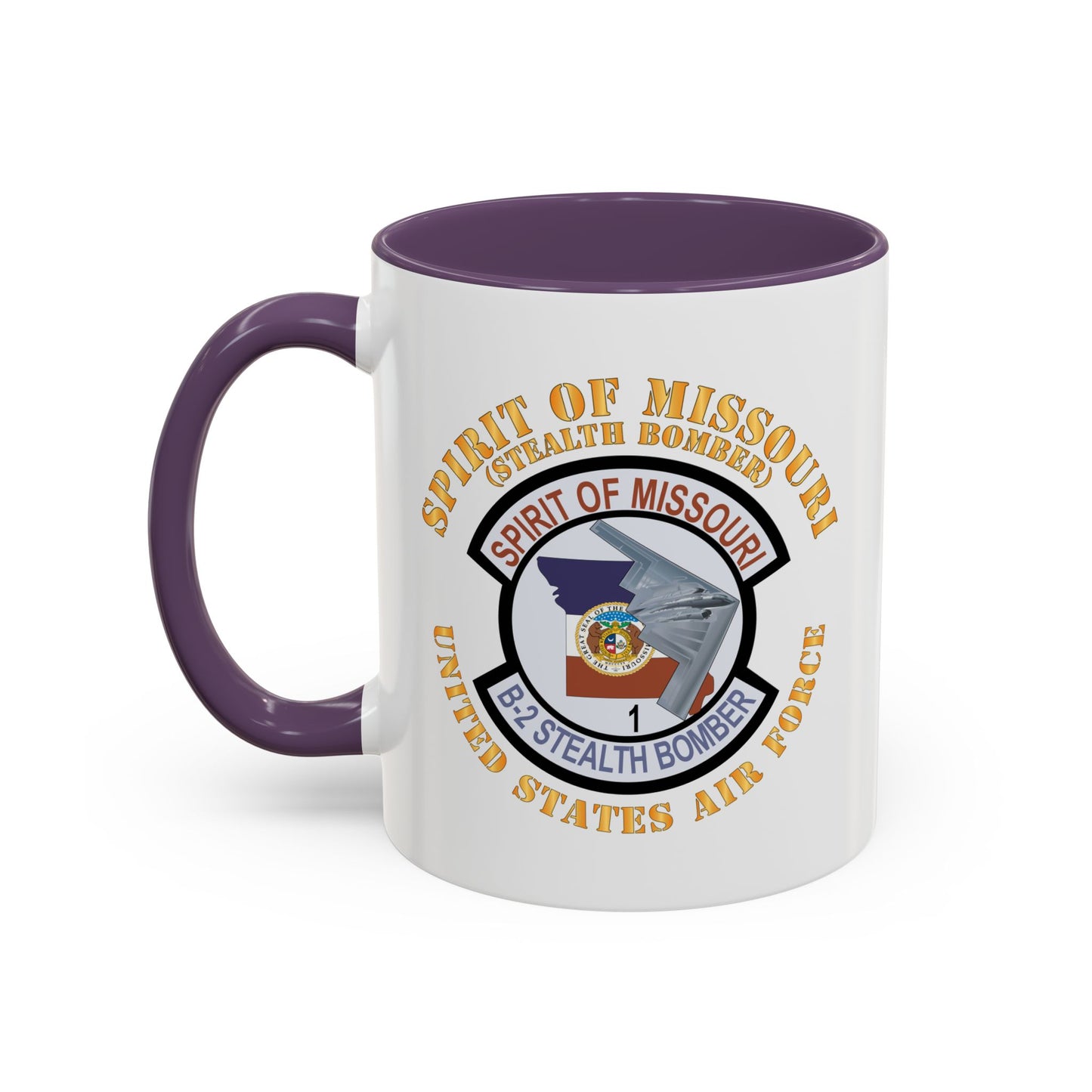 Accent Coffee Mug (11oz & 15oz) - USAF - B2 - Spirit of Missouri Stealth Bomber X 300