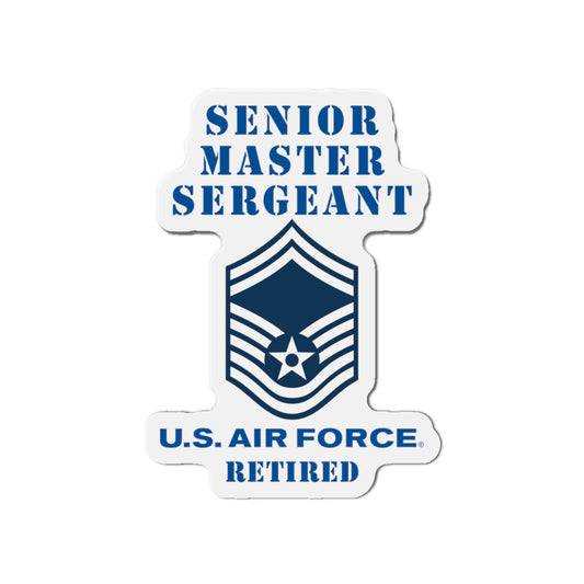 Die-Cut Magnet - USAF - Senior Master Sergeant (E8a) - 2020 - Retired
