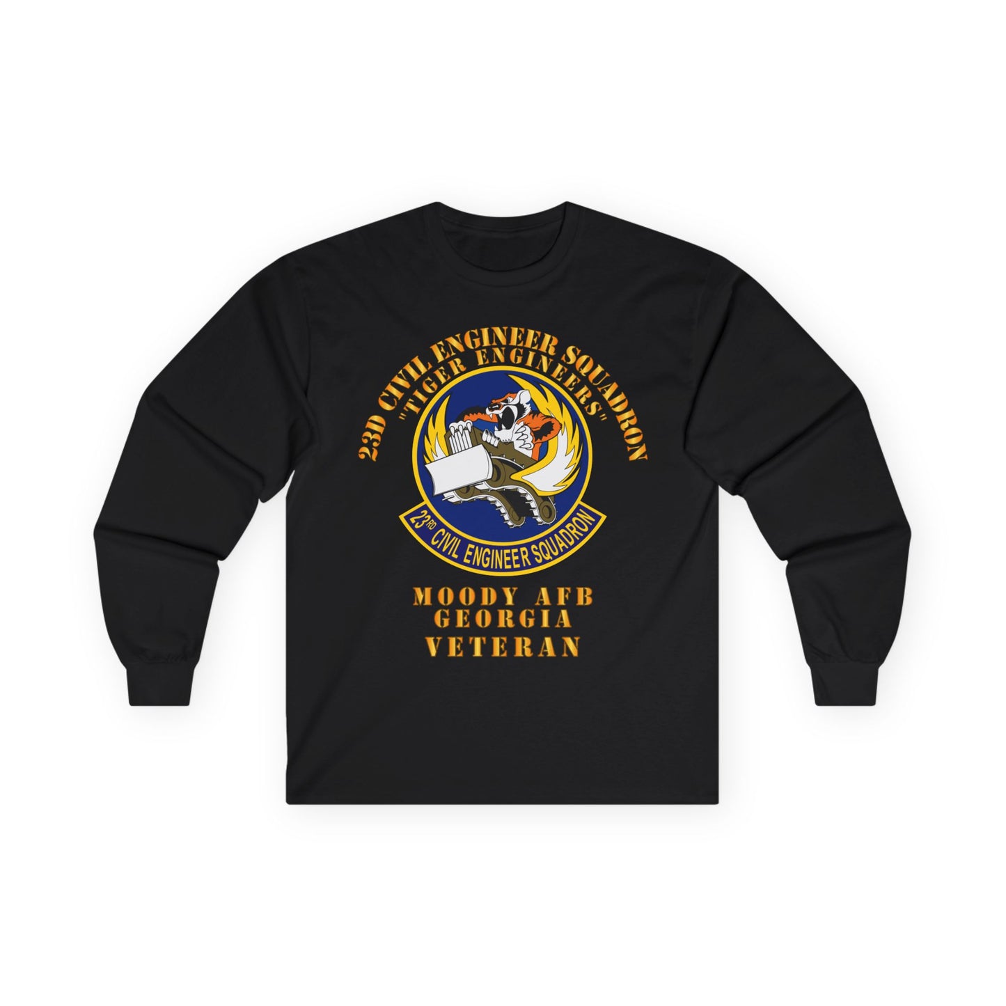 Unisex Ultra Cotton Long Sleeve Tee - USAF - 23d Civil Engineer Squadron - Tiger Engineers - Moody AFB, GA