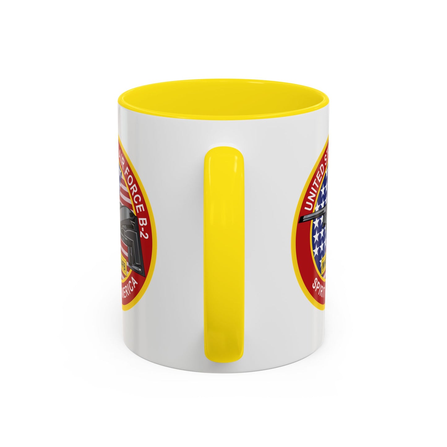 Accent Coffee Mug (11oz & 15oz) - USAF - B2 - Spirit - Stealth Bomber wo Txt