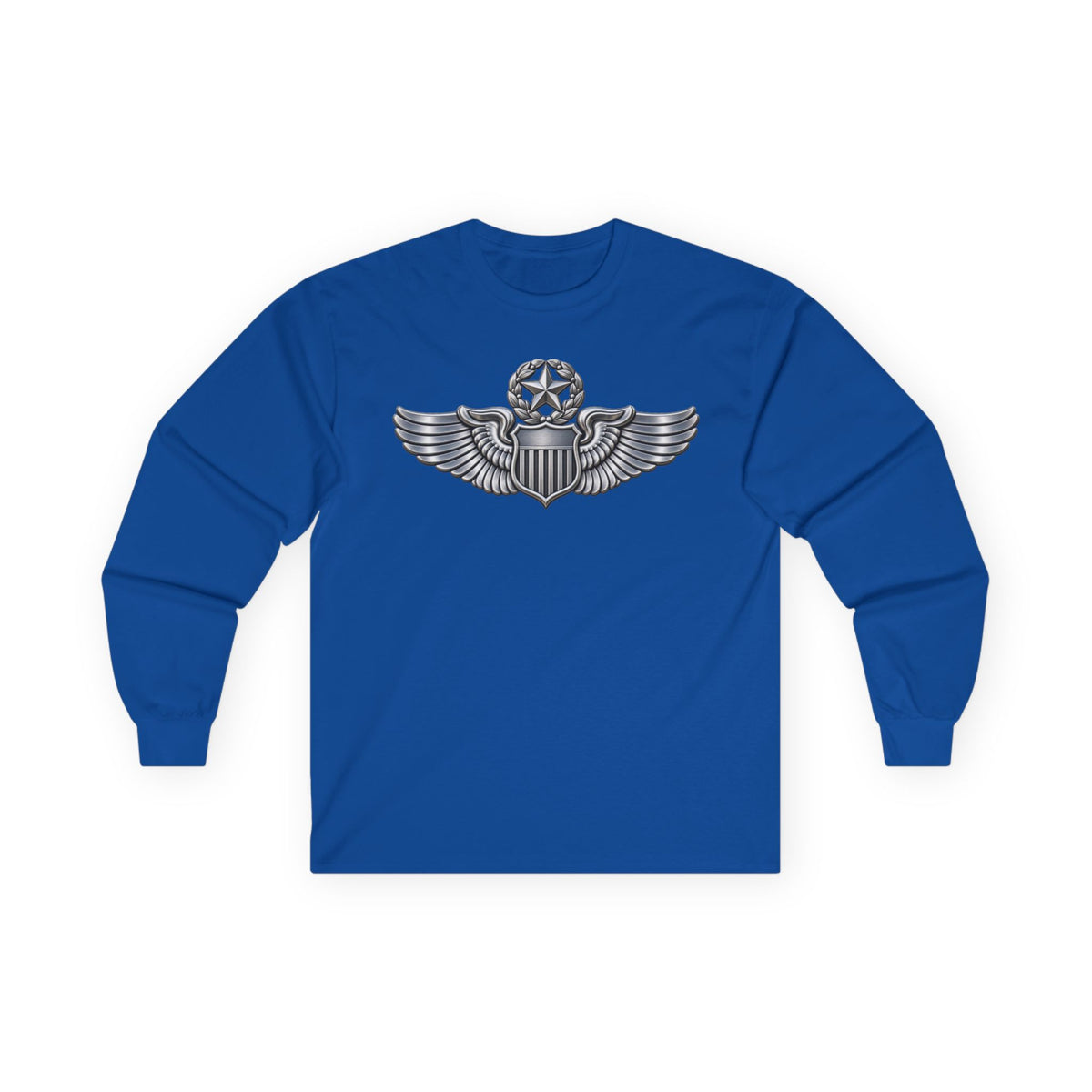 Unisex Ultra Cotton Long Sleeve Tee - USAF - Master Pilot Badge wo txt - 3D - Enhanced