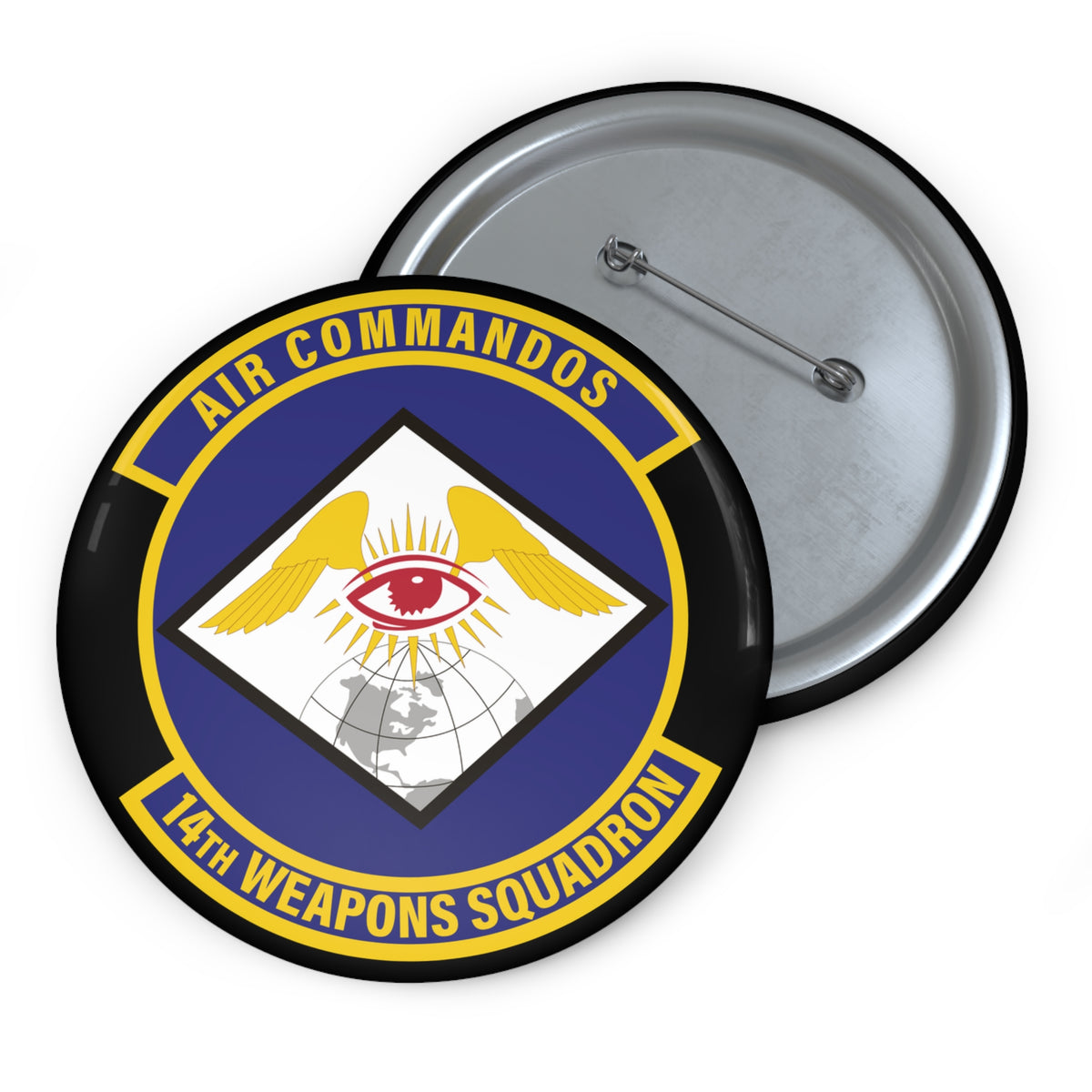 Custom Pin Button - USAF - 14th Weapons Squadron wo txt