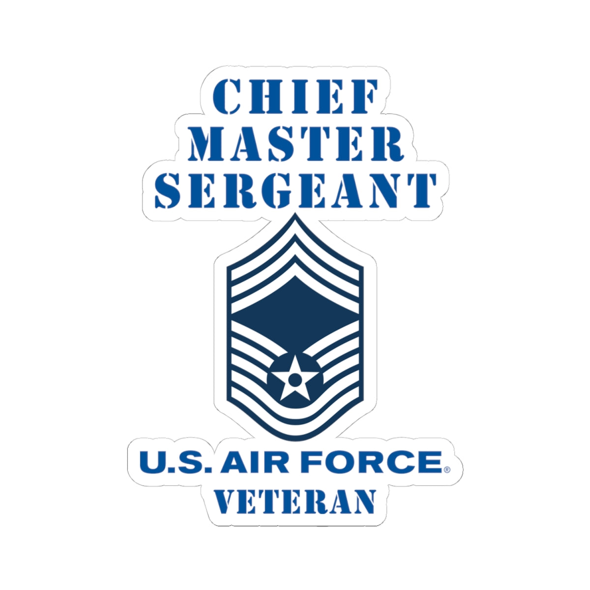 Kiss-Cut Stickers - USAF - Chief Master Sergeant (E9a) - 2020 - Veteran