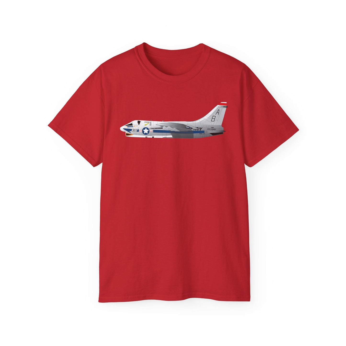 Unisex Ultra Cotton Tee - Aircraft - Navy - A-7B Corsair II - Side X 300