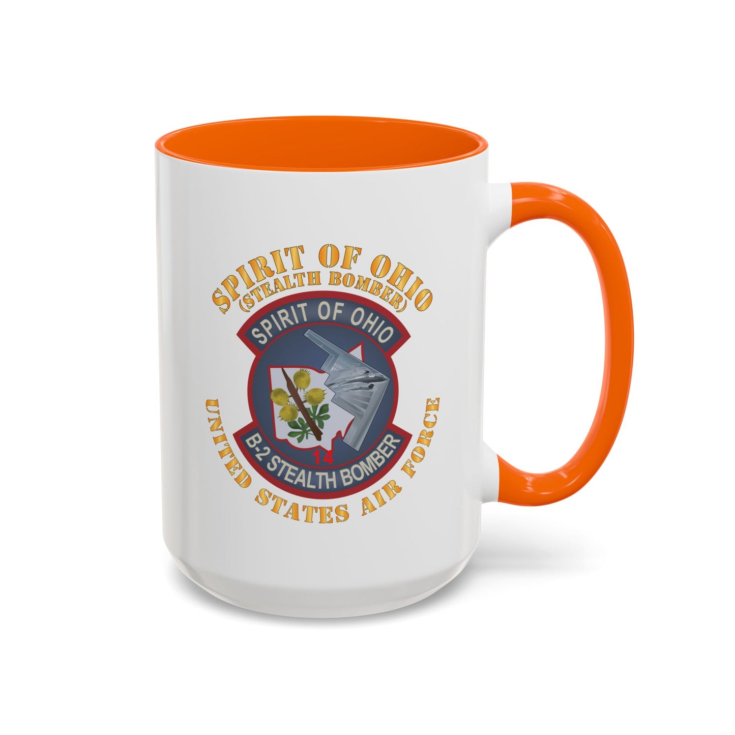 Accent Coffee Mug (11oz & 15oz) - USAF - B2 - Spirit of Ohio - Stealth Bomber X 300