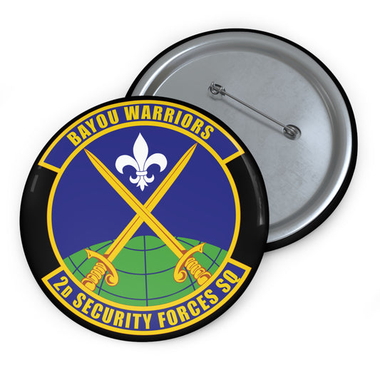 Custom Pin Button - USAF - 2nd Security Forces Squadron wo txt