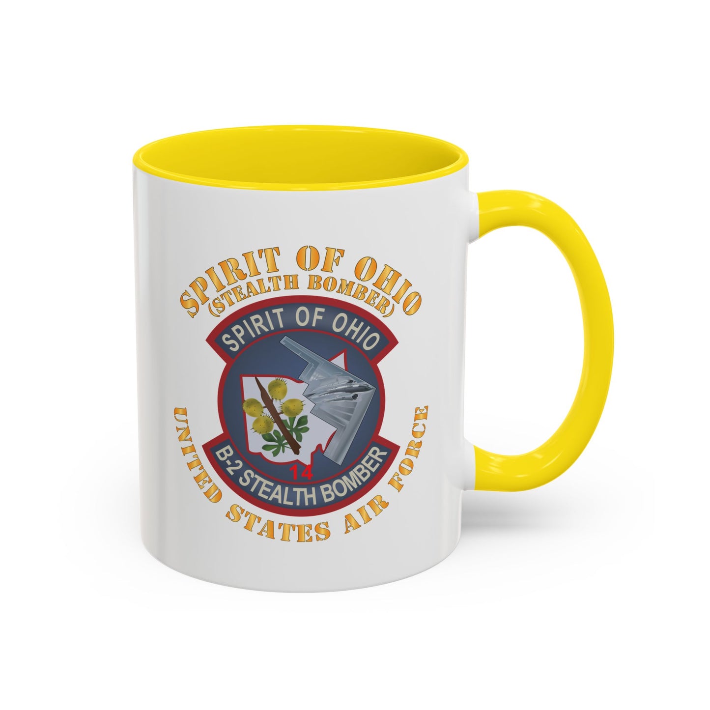 Accent Coffee Mug (11oz & 15oz) - USAF - B2 - Spirit of Ohio - Stealth Bomber X 300
