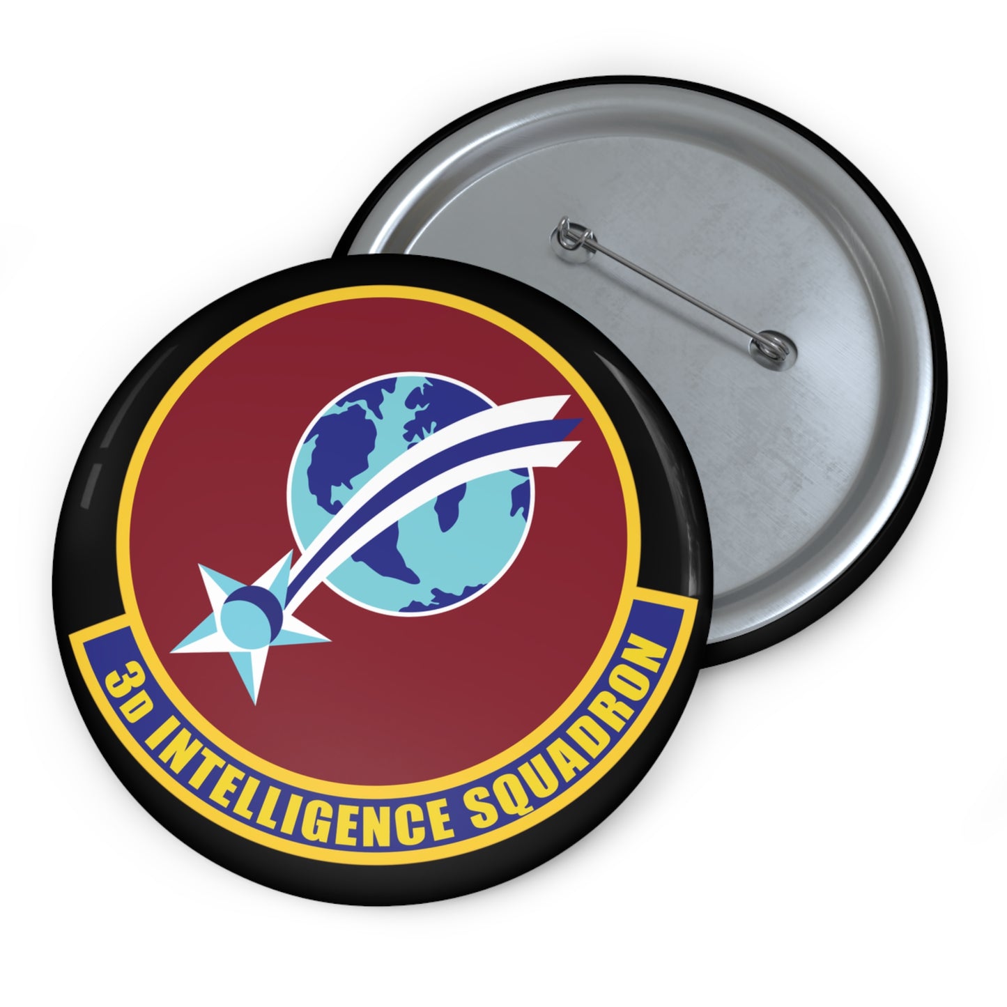 Custom Pin Button - USAF - 3rd Intelligence Squadron wo txt