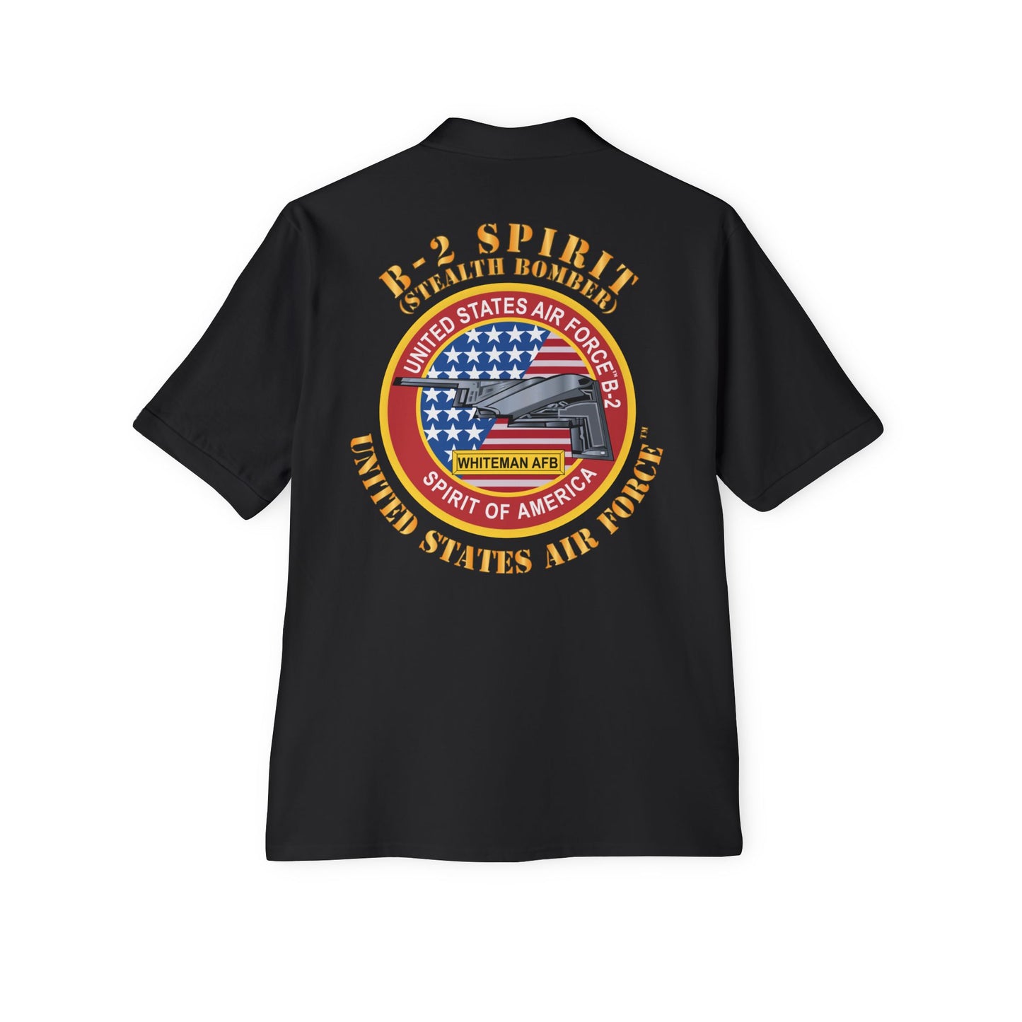 Men's Piqué Polo - USAF - B2 - Spirit - Stealth Bomber X 300