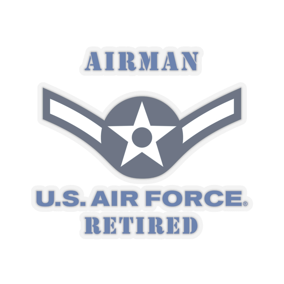 Kiss-Cut Stickers - USAF - Airman (E2) - 2020 - US Air Force - Retired