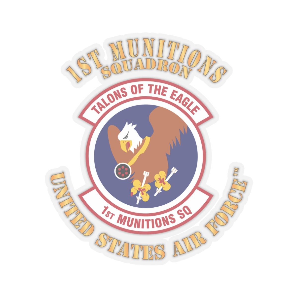 Kiss-Cut Stickers - USAF - 1st Munitions Squadron (ACC)