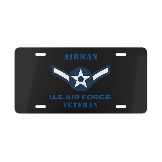 License Plate - USAF - Airman (E2) - 2020 - US Air Force - Veteran