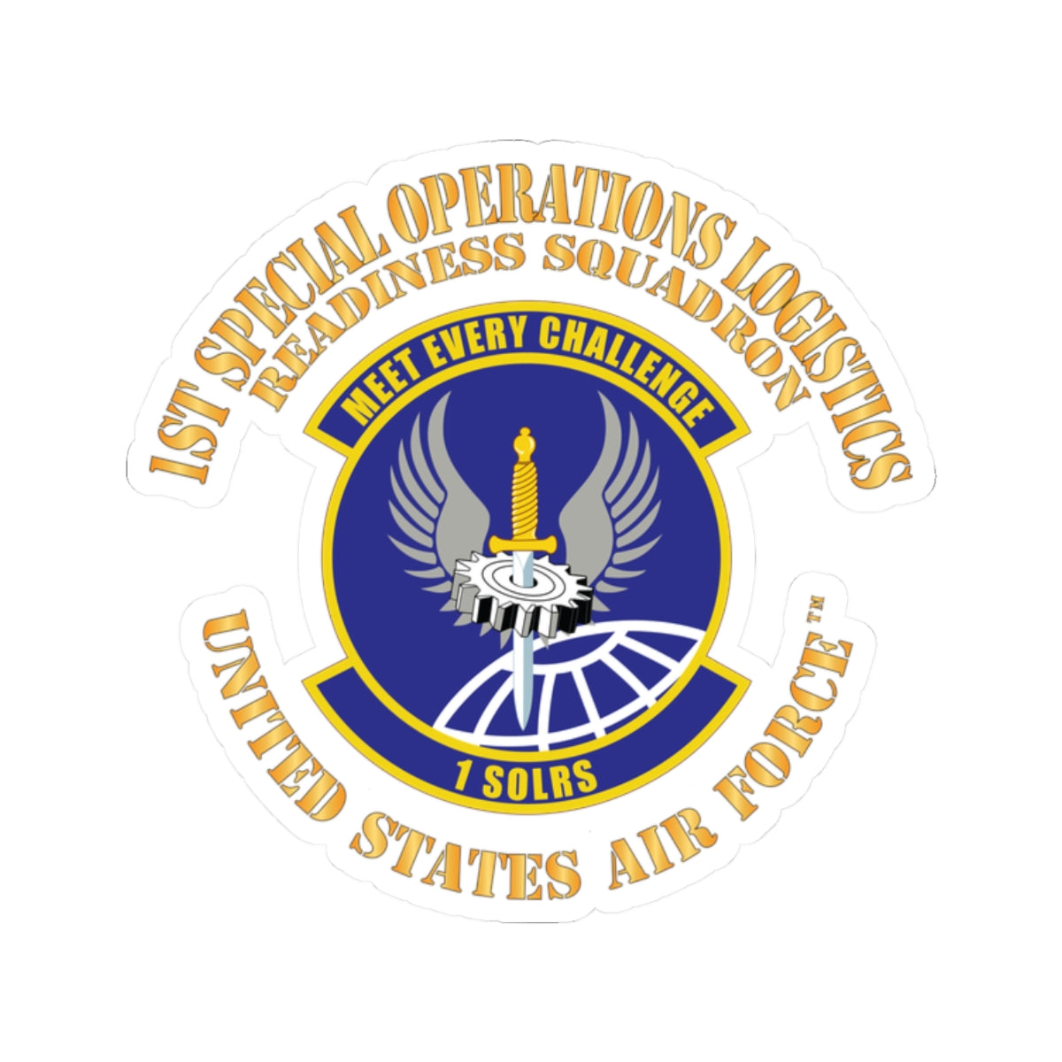 Kiss-Cut Stickers - USAF - 1st Special Operations Logistics Readiness Squadron X 300
