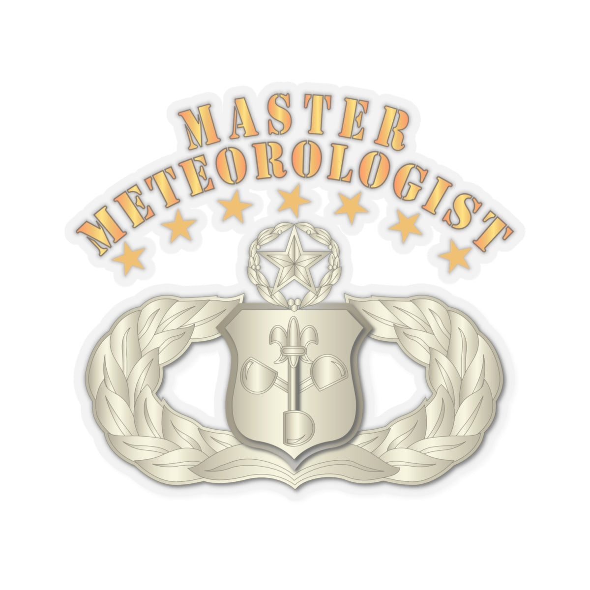 Kiss-Cut Stickers - USAF - Meteorologist - Master Badge wo DS