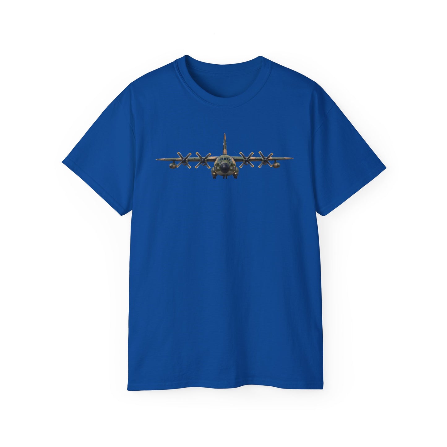 Unisex Ultra Cotton Tee - C-130  Aircraft - Camo - FRONT