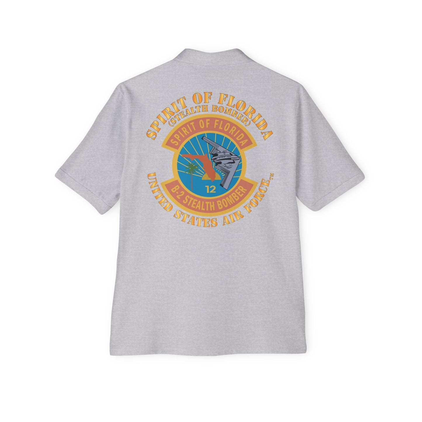 Men's Piqué Polo - USAF - B2 - Spirit of Florida - Stealth Bomber X 300