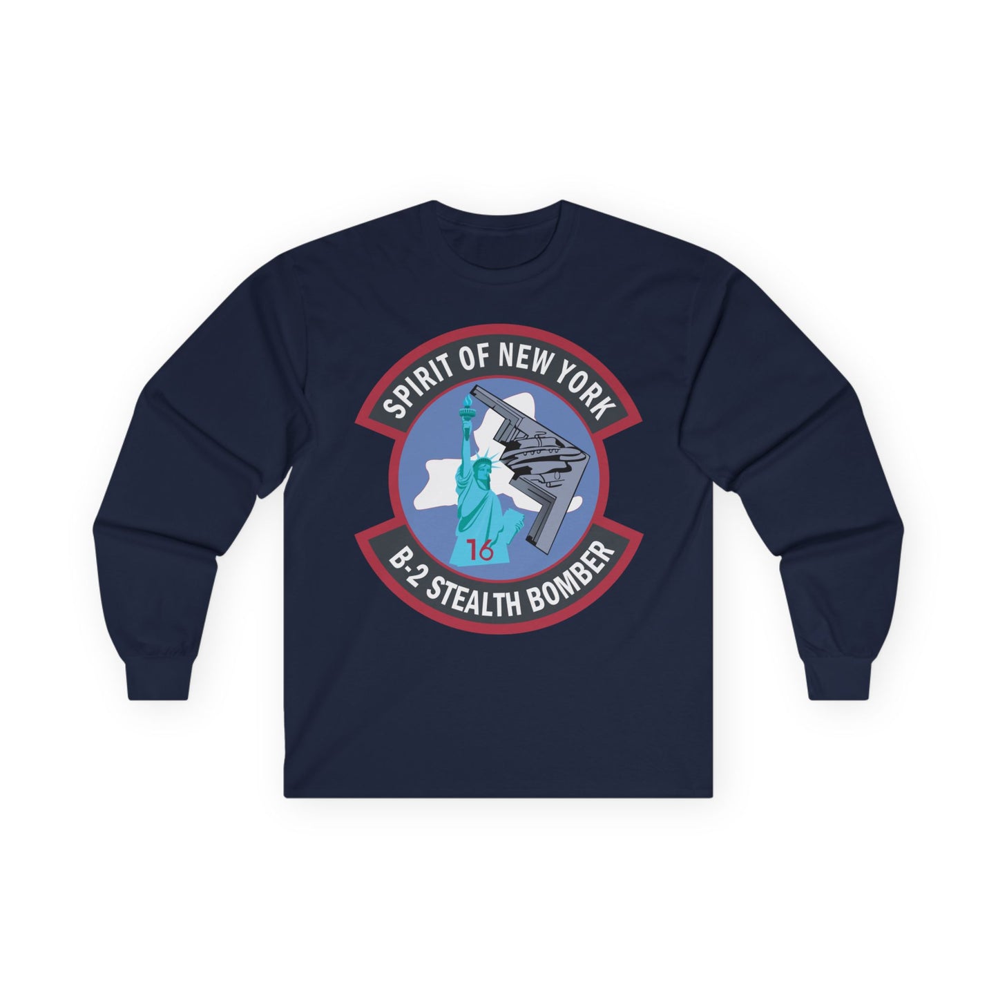 B-2 Spirit of New York Stealth Bomber Long Sleeve Tee - USAF Aviation Apparel