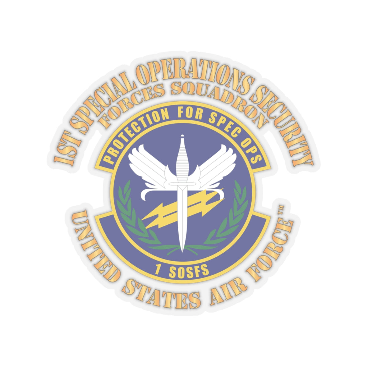 Kiss-Cut Stickers - USAF - 1st Special Operations Security Forces Squadron X 300