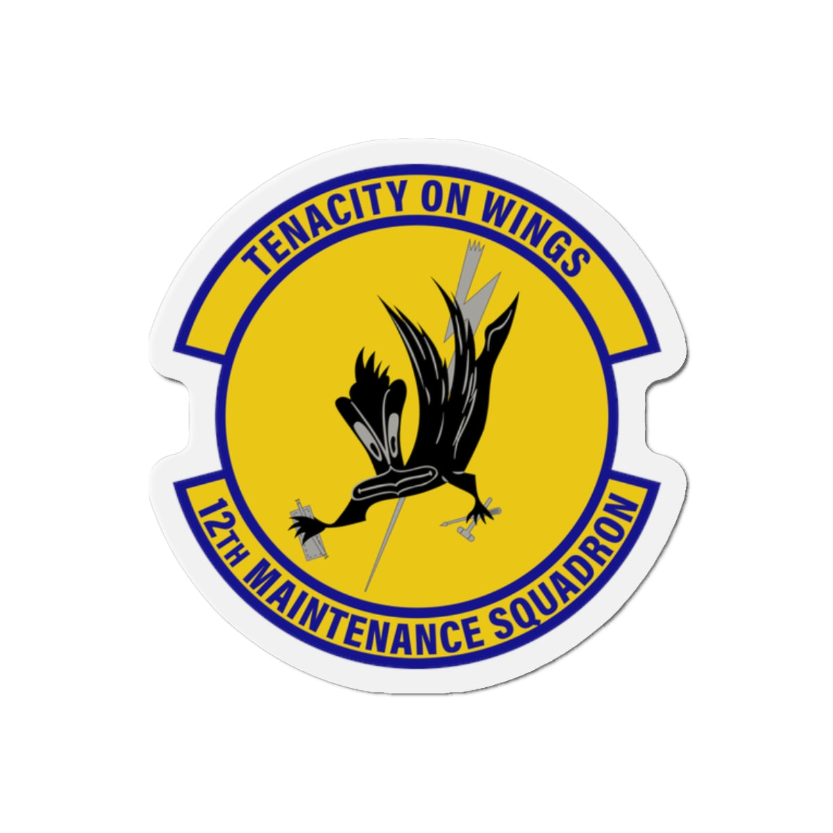 Die-Cut Magnet - USAF - 12th Maintenance Sq wo txt