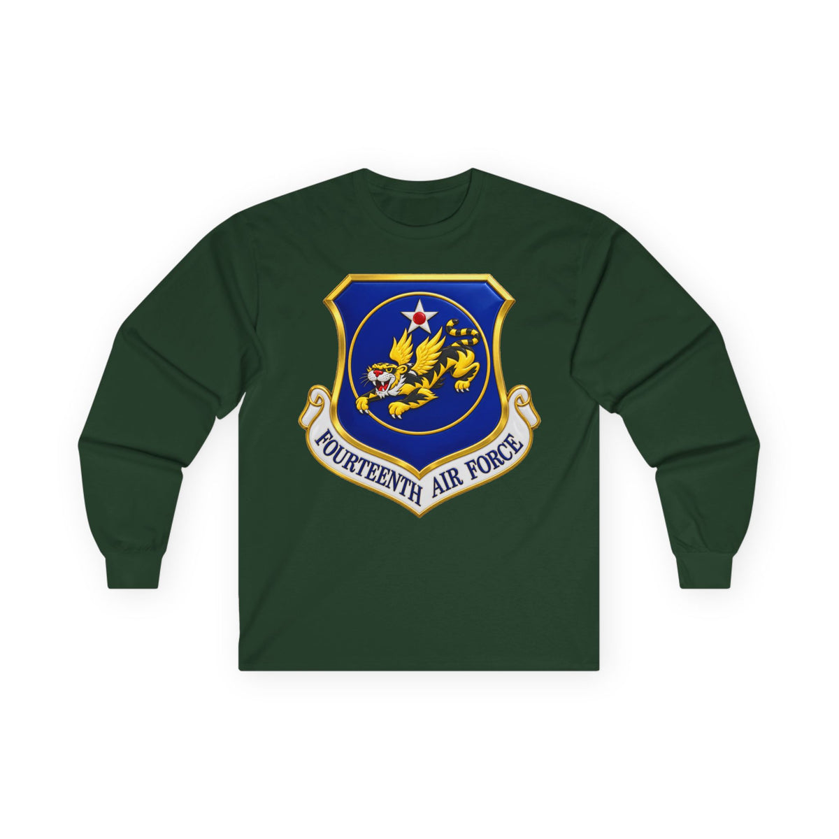Unisex Ultra Cotton Long Sleeve Tee - USAF - 14th Air Force - Flying Tigers wo txt - 3D - Enhanced