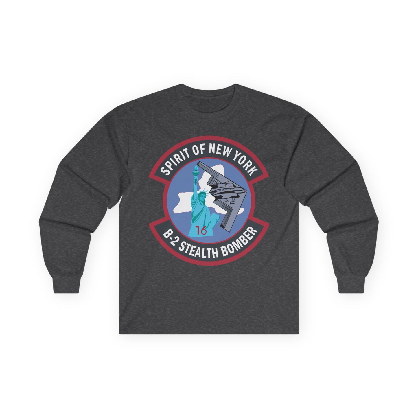 B-2 Spirit of New York Stealth Bomber Long Sleeve Tee - USAF Aviation Apparel