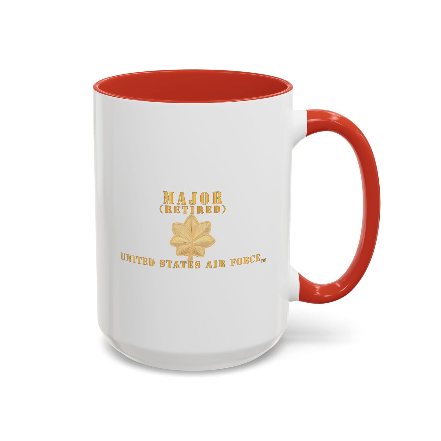 Accent Coffee Mug (11oz & 15oz) - USAF - Major - MAJ - Retired X 300