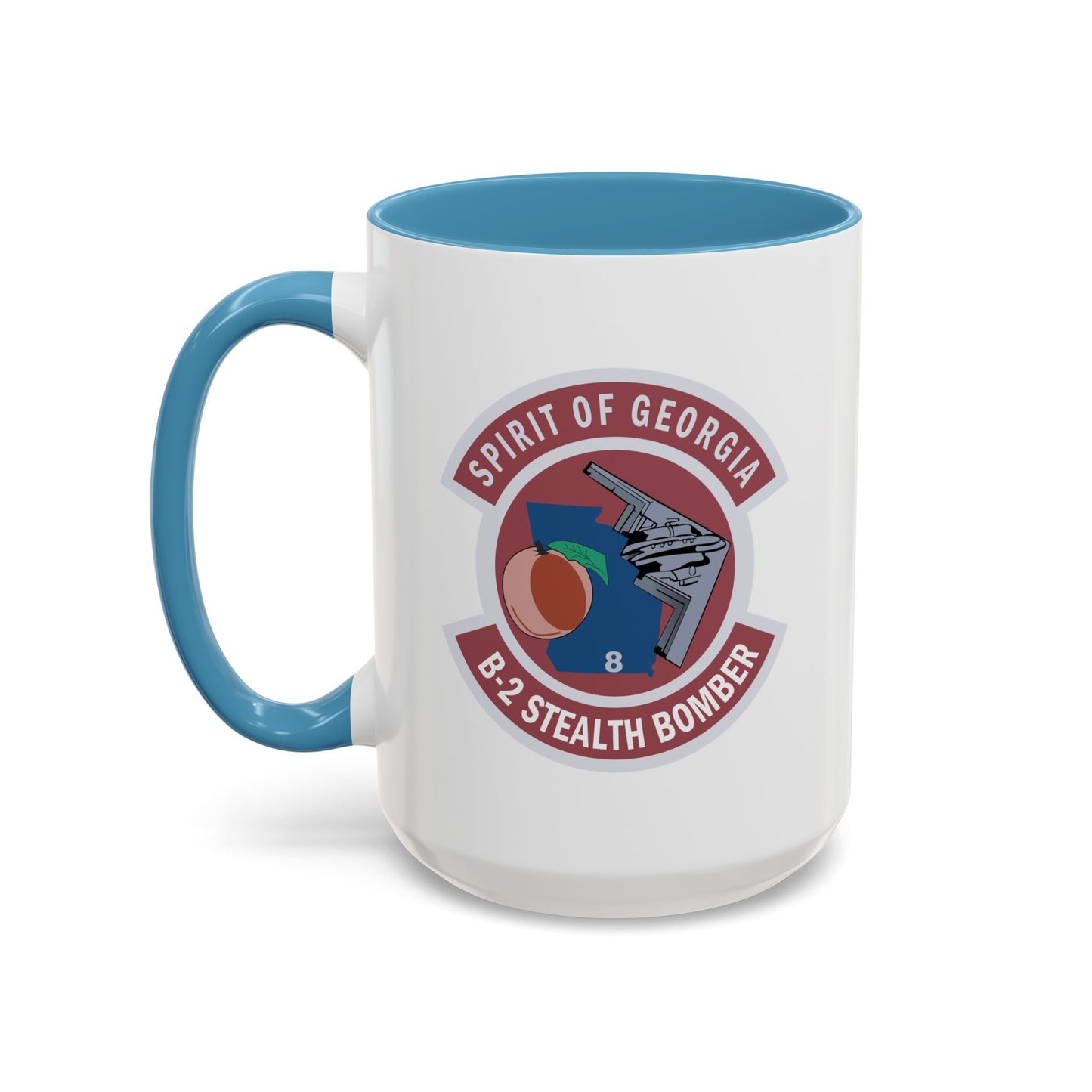 Accent Coffee Mug (11oz & 15oz) - USAF - B2 - Spirit of Georgia - Stealth Bomber wo txt X 300