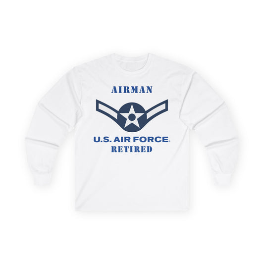 Unisex Ultra Cotton Long Sleeve Tee - USAF - Airman (E2) - 2020 - US Air Force - Retired