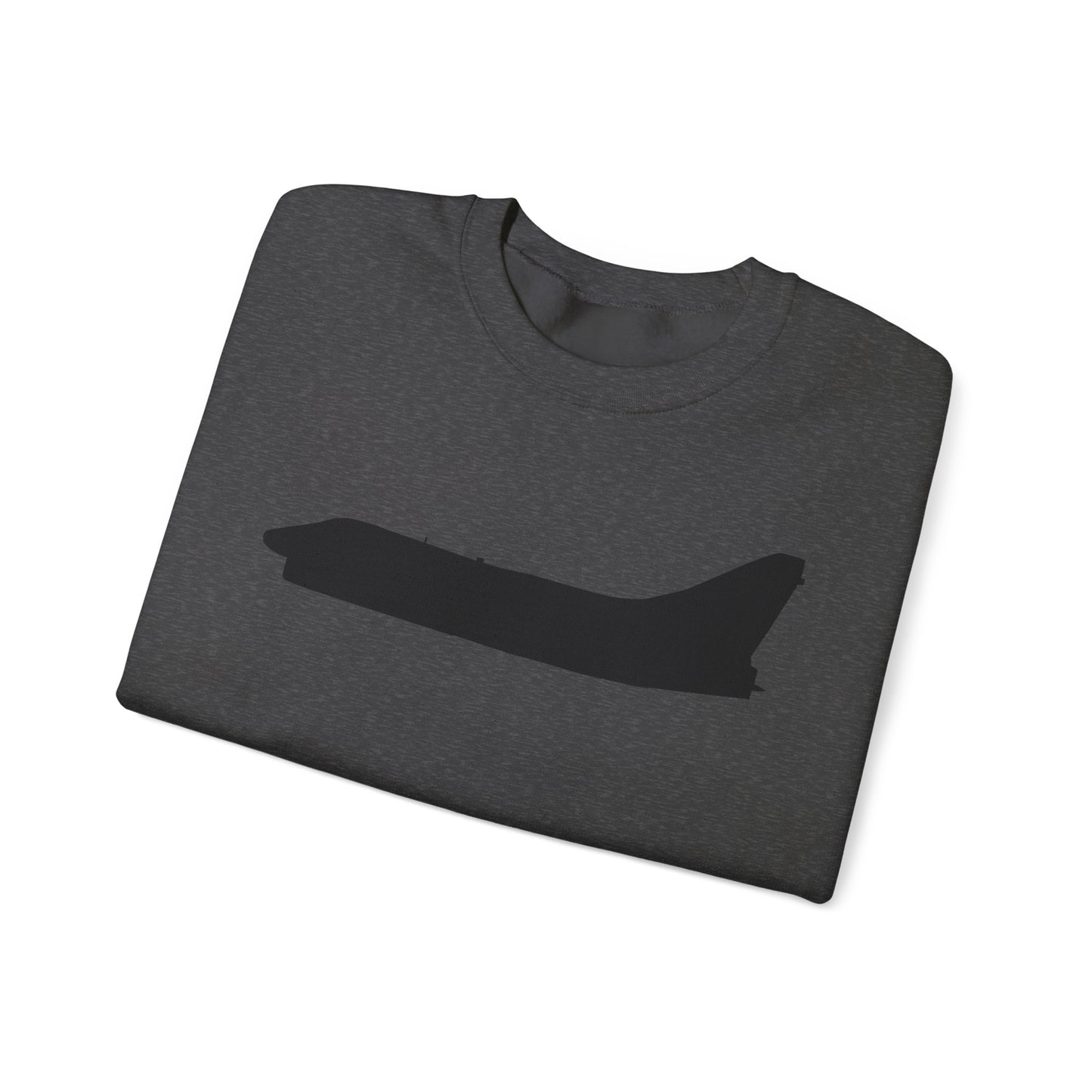 Crewneck Sweatshirt - Aircraft - Navy - A-7B Corsair II - Side - Silhouette X 300