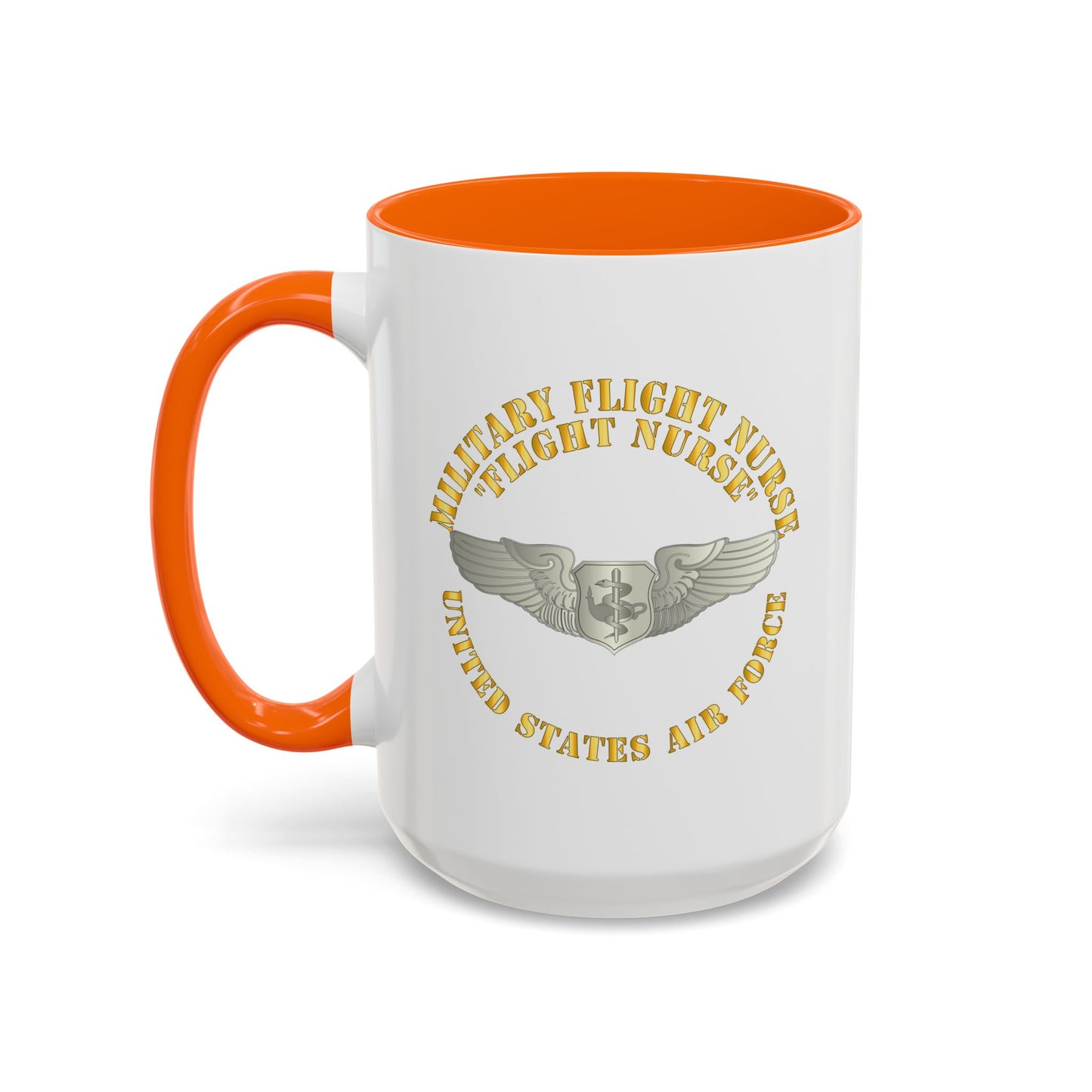 Accent Coffee Mug (11oz & 15oz) - USAF - Military Flight Nurse - Flight Nurse - Basic