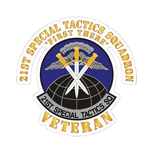Kiss-Cut Stickers - USAF - 21st Special Tactics Squadron - First There -Veteran
