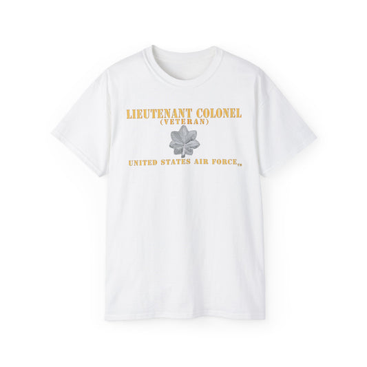 Unisex Ultra Cotton Tee - USAF - Lieutenant Colonel - LTC - Veteran - Flat - TM X 300