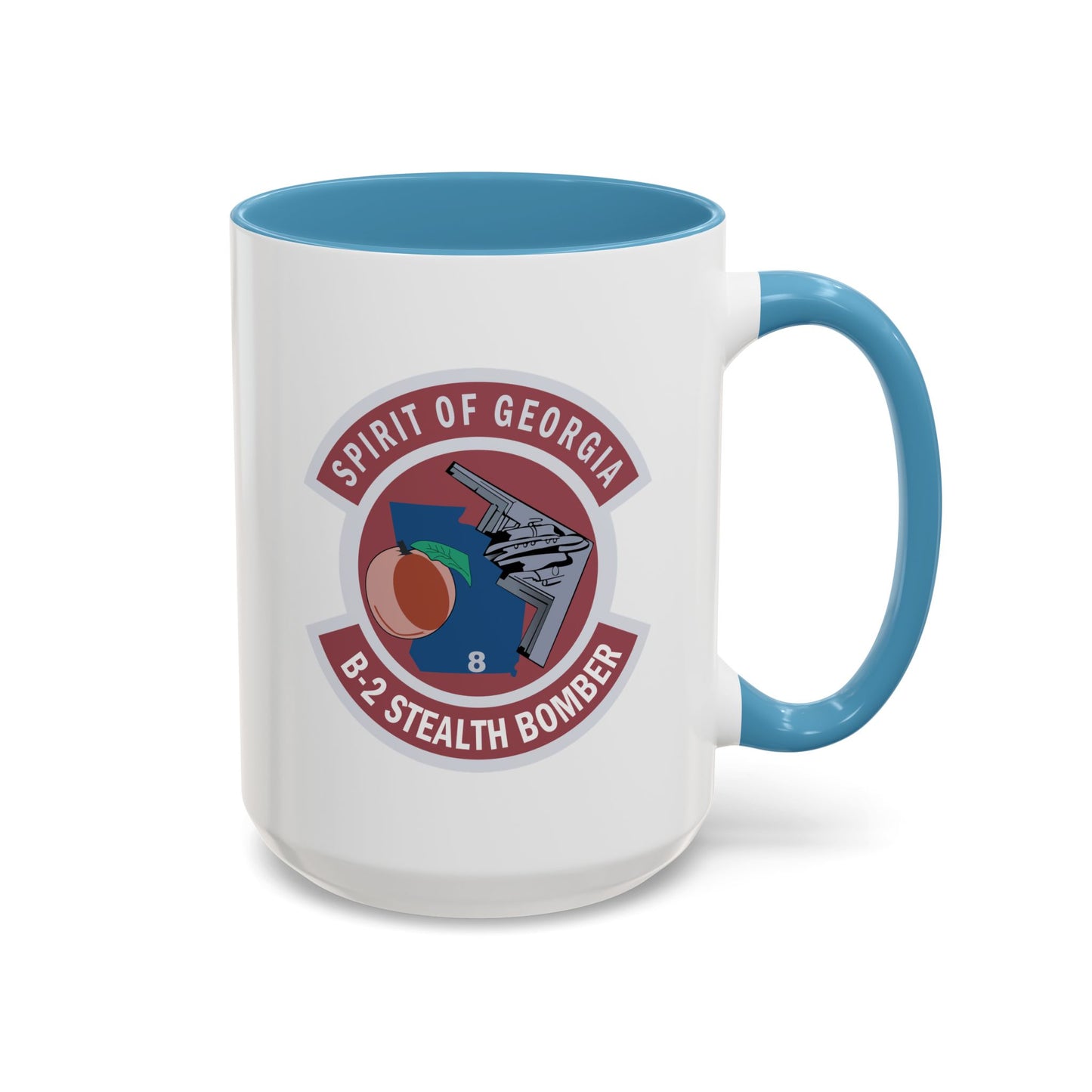 Accent Coffee Mug (11oz & 15oz) - USAF - B2 - Spirit of Georgia - Stealth Bomber wo txt X 300