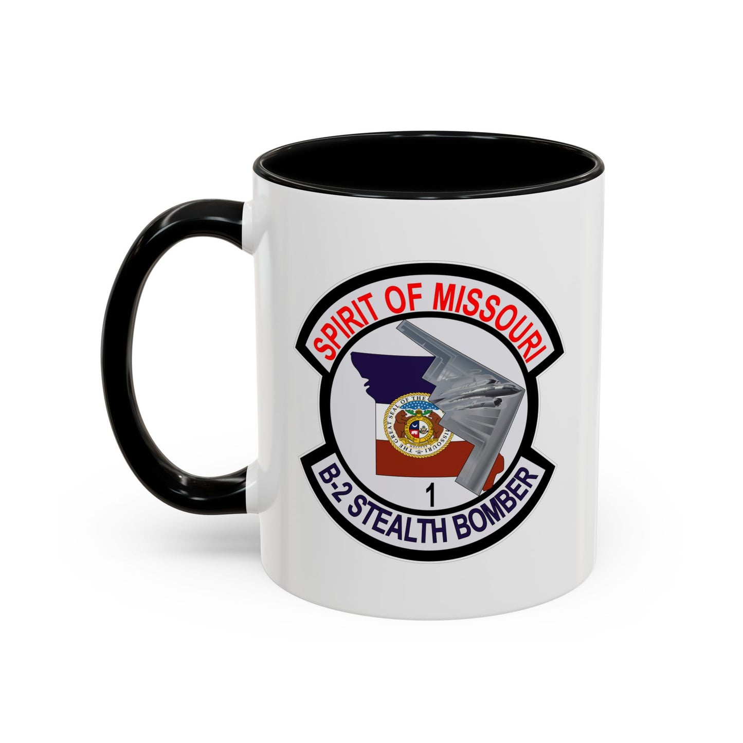 Accent Coffee Mug (11oz & 15oz) - USAF - B2 - Spirit of Missouri - Stealth Bomber wo Txt