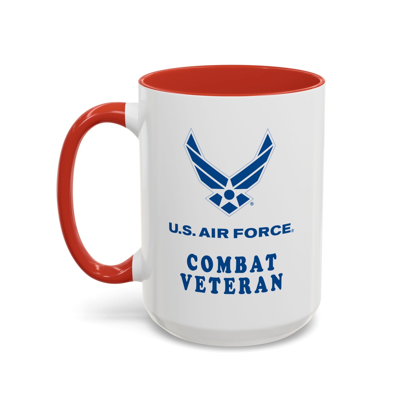 Accent Coffee Mug (11oz & 15oz) - USAF - Air Force - Combat Veteran X 300
