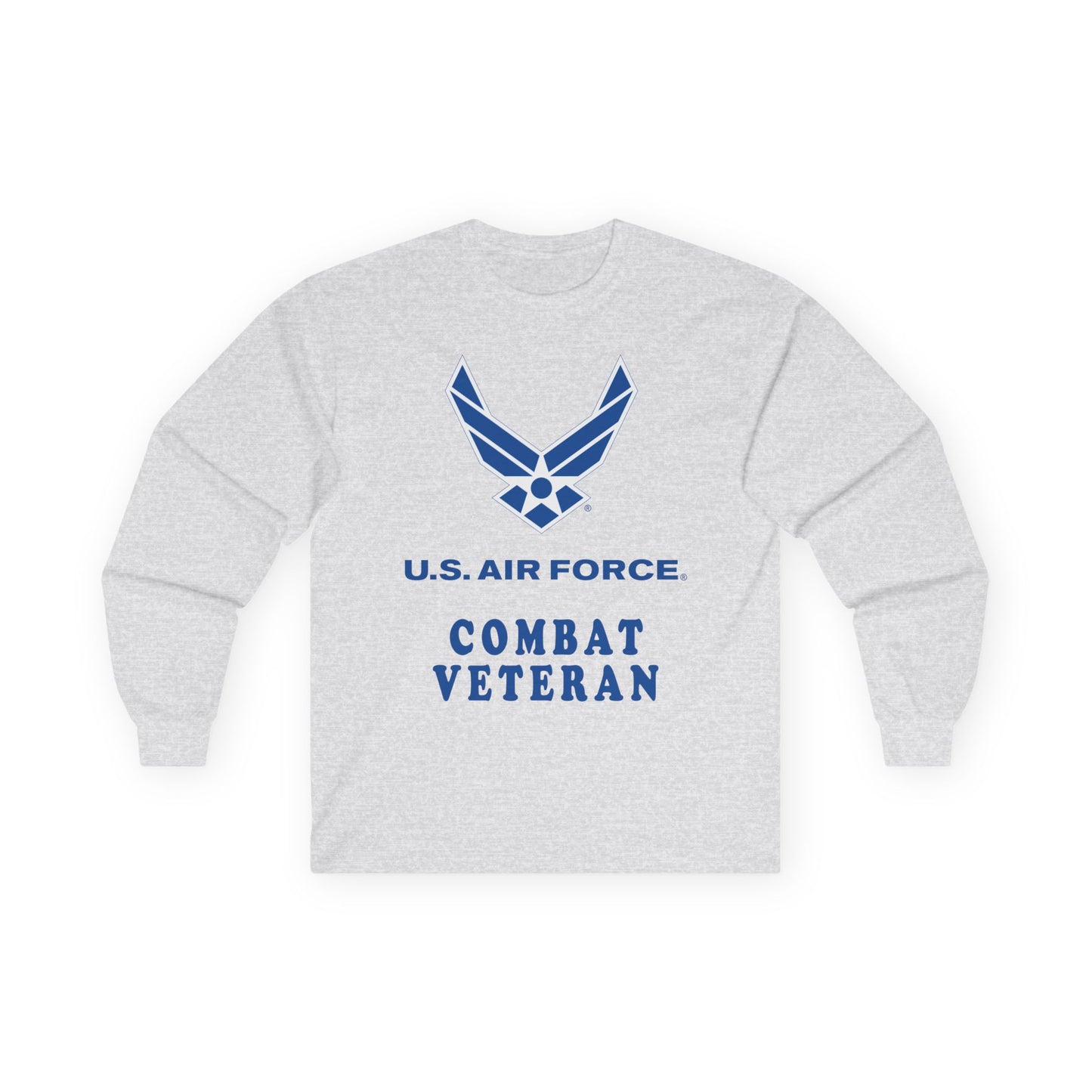Unisex Ultra Cotton Long Sleeve Tee - USAF - Air Force - Combat Veteran X 300