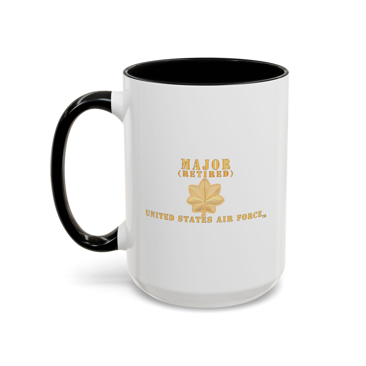 Accent Coffee Mug (11oz & 15oz) - USAF - Major - MAJ - Retired X 300