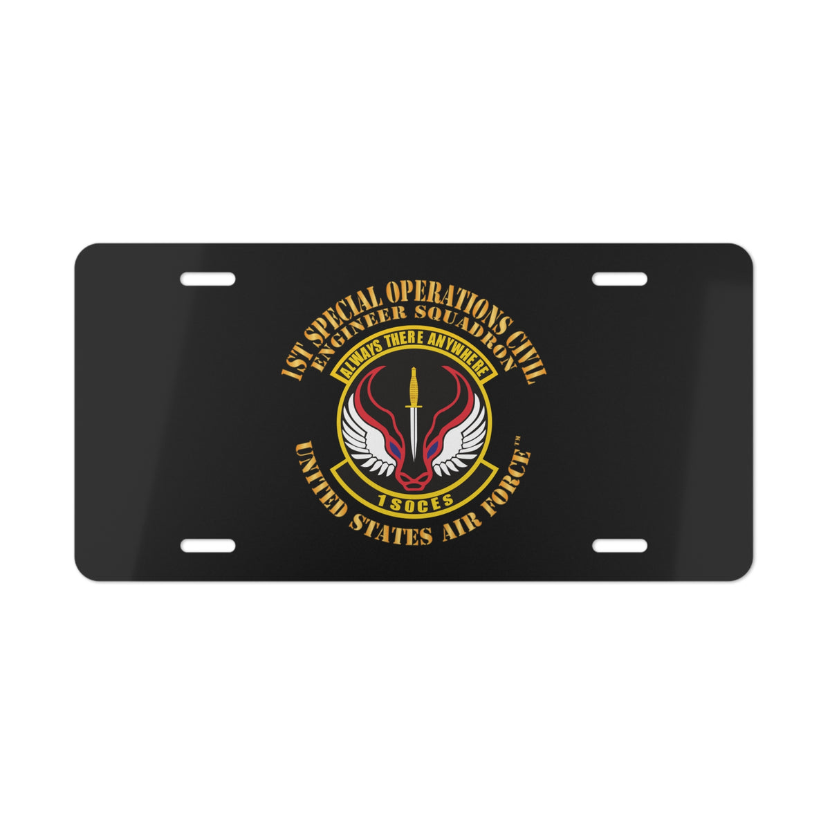 License Plate - USAF - 1st Special Operations Civil Engineer Sq X 300