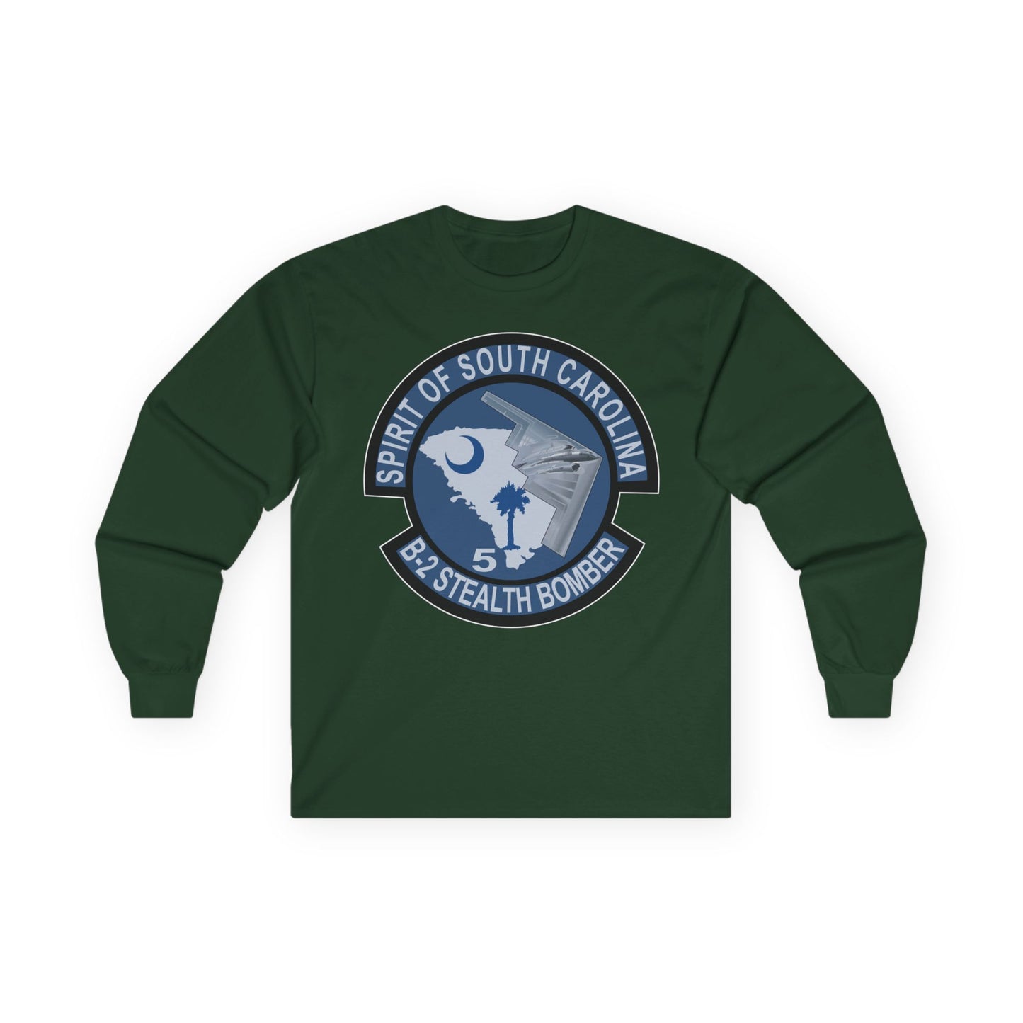 Unisex Ultra Cotton Long Sleeve Tee - USAF - B2 - Spirit of South Carolina Stealth Bomber wo Txt X 300