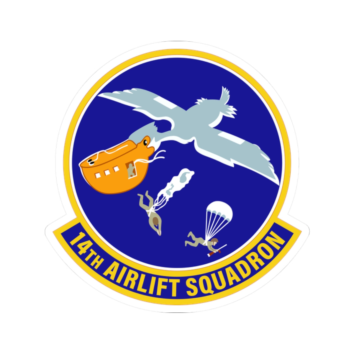 Kiss-Cut Stickers - USAF - 14th Airlift Squadron wo txt