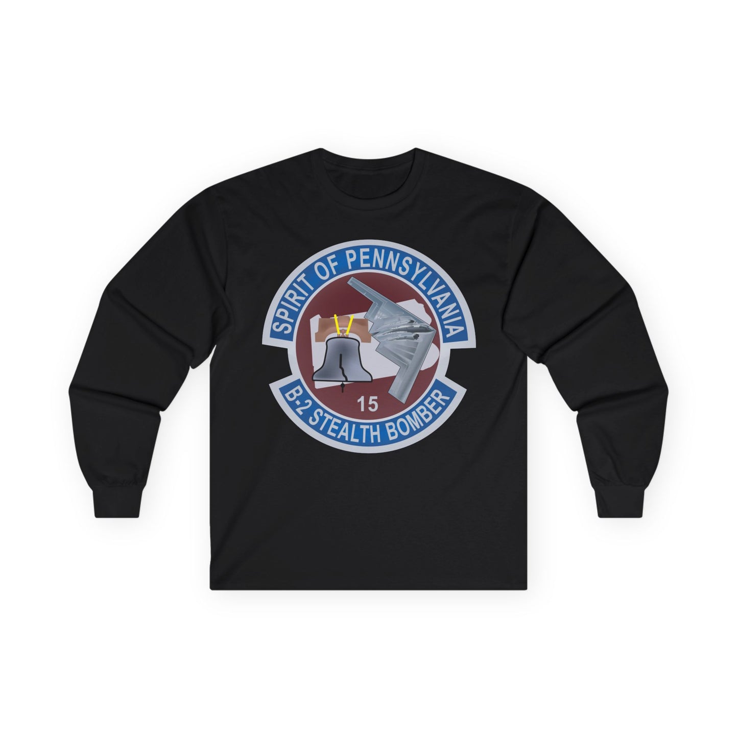 Unisex Ultra Cotton Long Sleeve Tee - USAF - B2 - Spirit of Pennsylvania Stealth Bomber wo Txt X 300