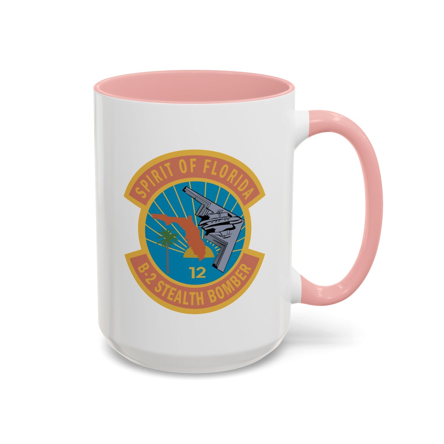 Accent Coffee Mug (11oz & 15oz) - USAF - B2 - Spirit of Florida - Stealth Bomber wo txt X 300